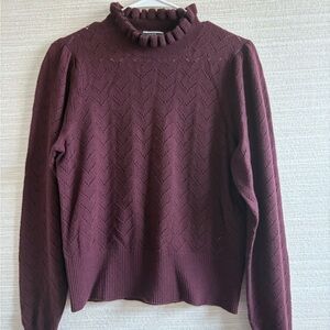 J. Crew Women's Crewneck Sweater in Deep Burgundy